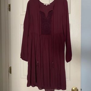 Wine Purple Baby Doll style Tunic Dress